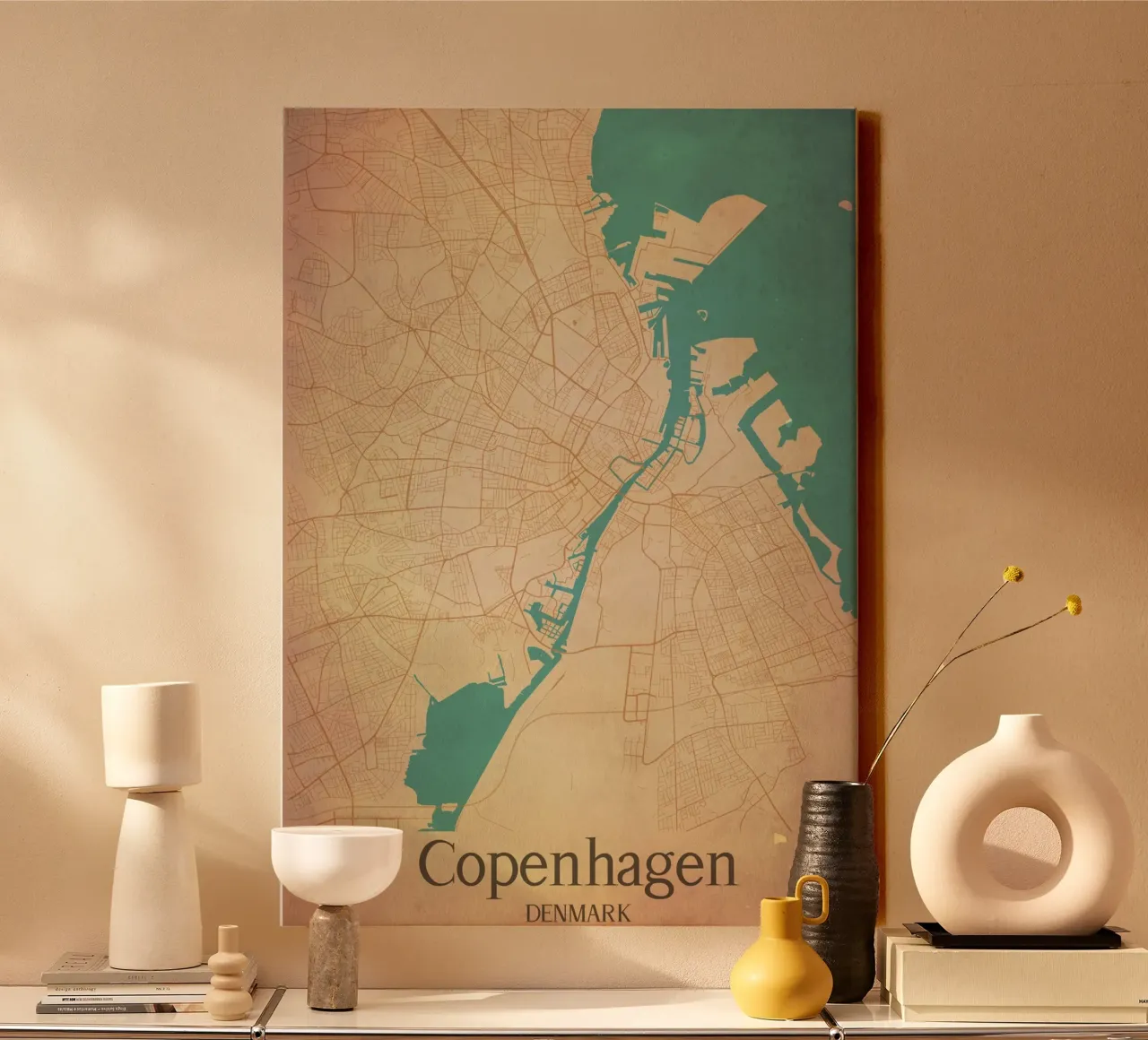 Copenhagen DENMARK tela con Cornice a cassetta da WorldPrint