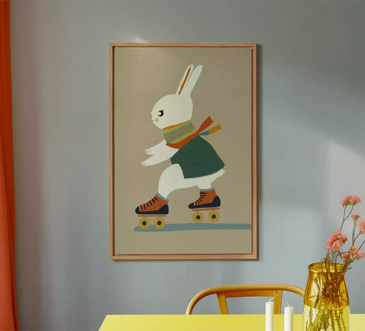 Skating Bunny alluminio dibond da treechild