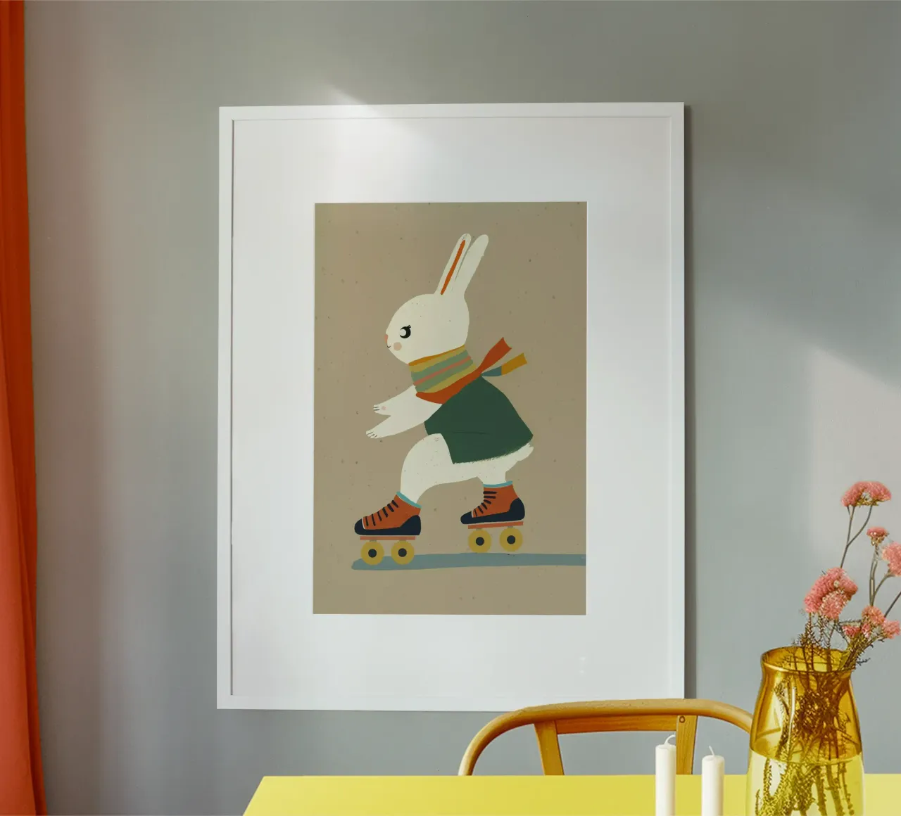 Skating Bunny carta hahnemühle da treechild