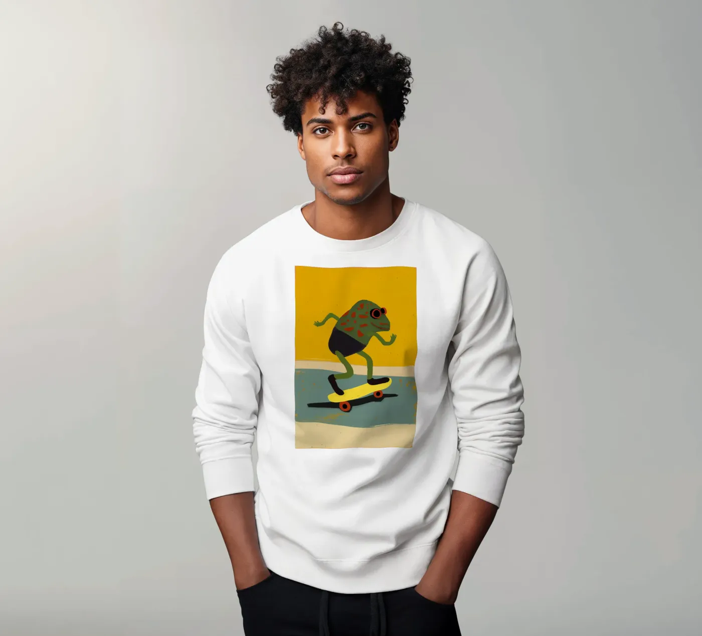 Skating Frog felpa da treechild