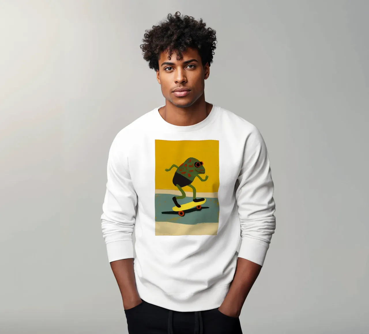 Skating Frog felpa da treechild