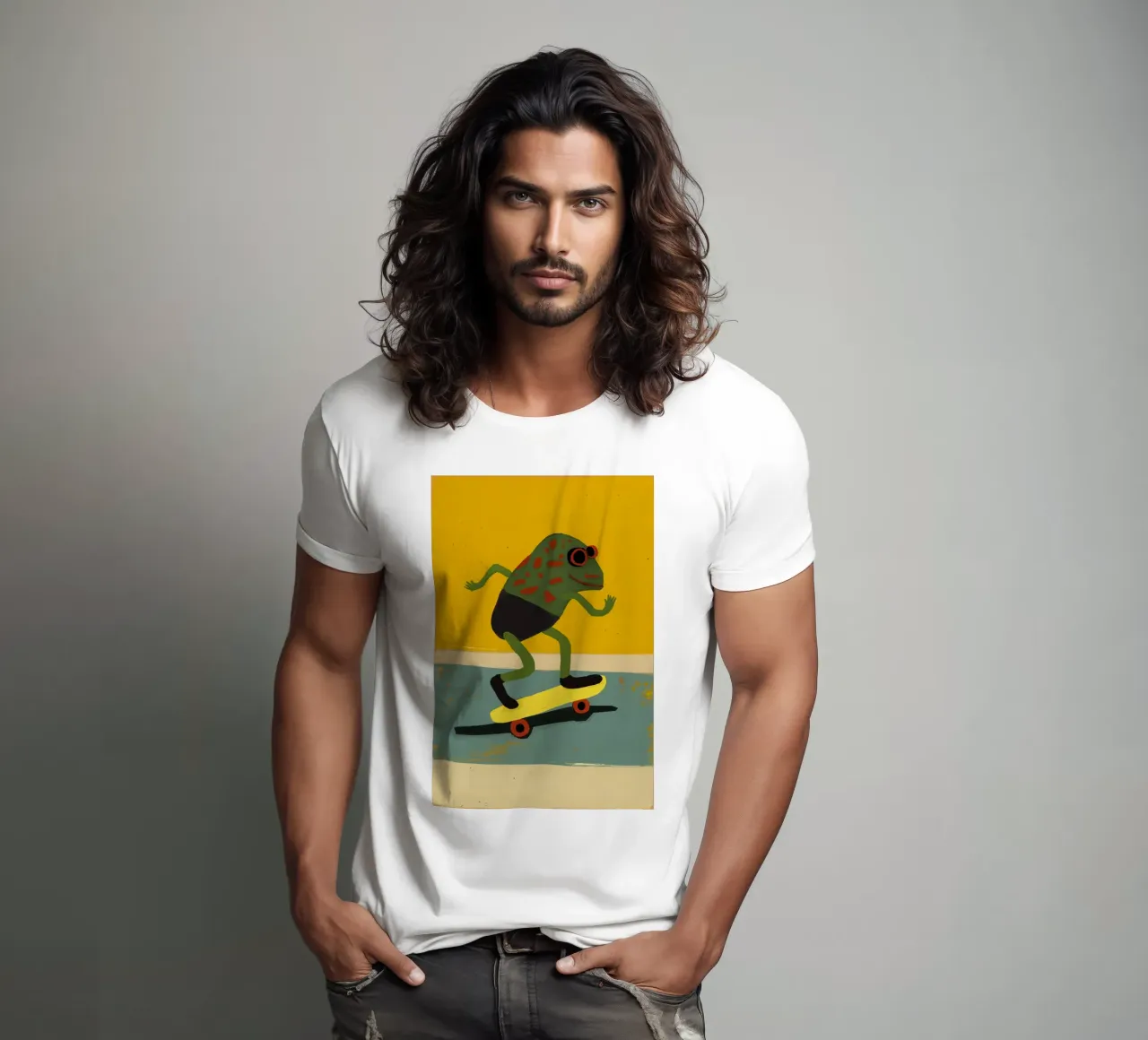 Skating Frog t-shirt da treechild