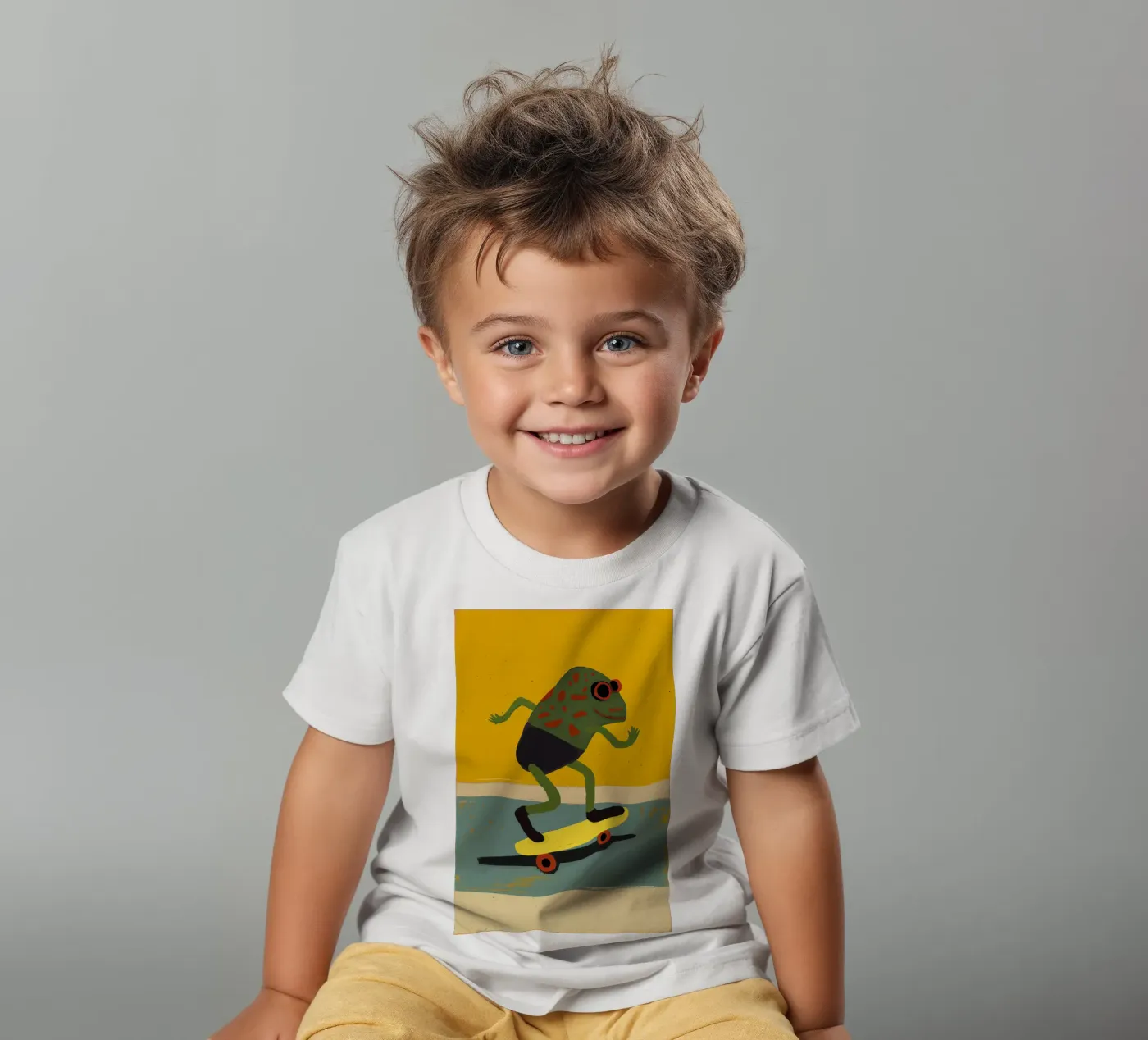 Skating Frog t-shirt bambini da treechild