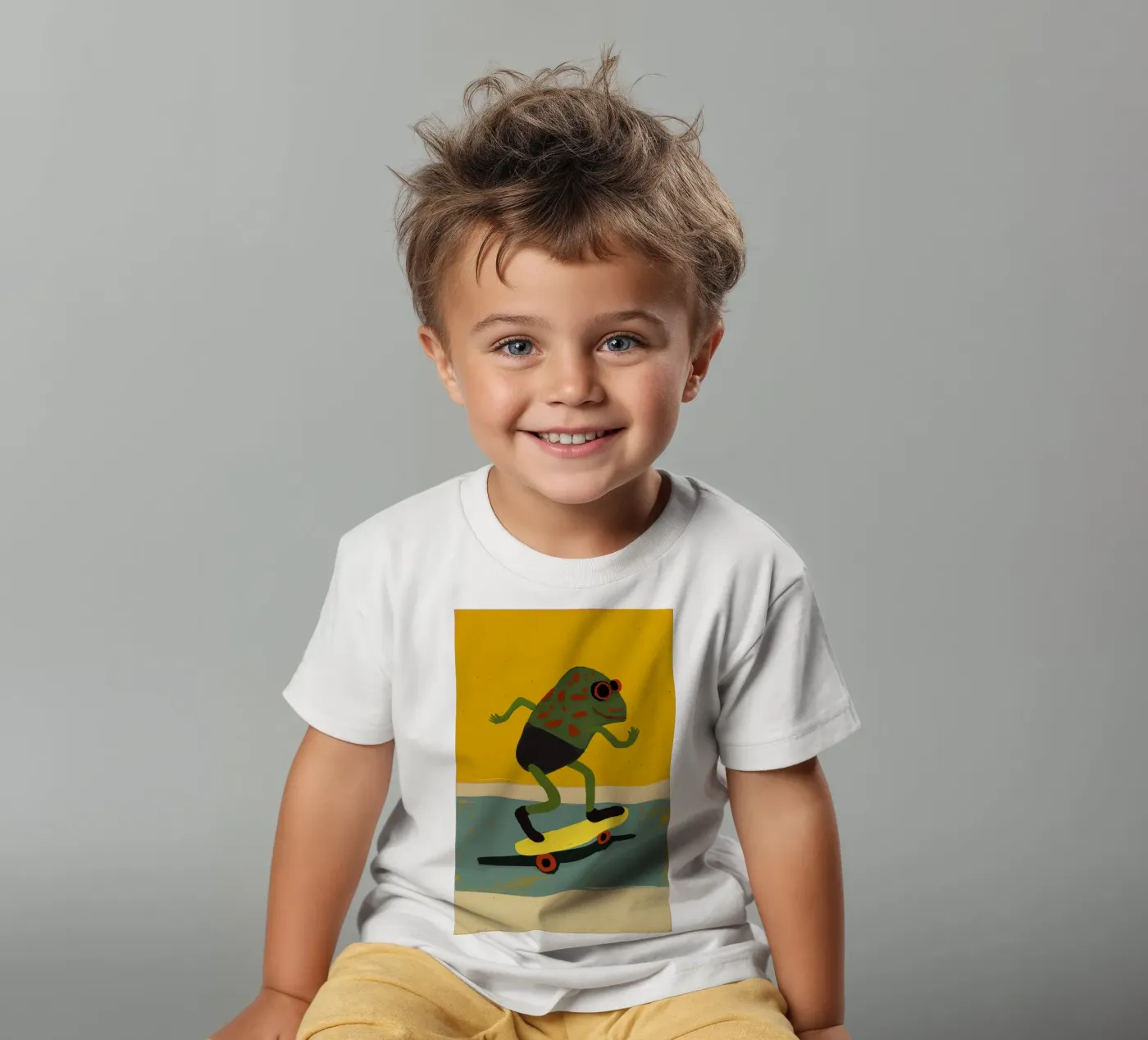 Skating Frog t-shirt bambini da treechild