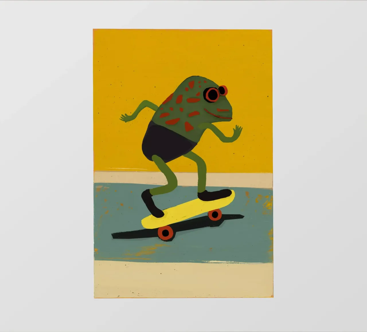 Skating Frog pellicola backlit da treechild