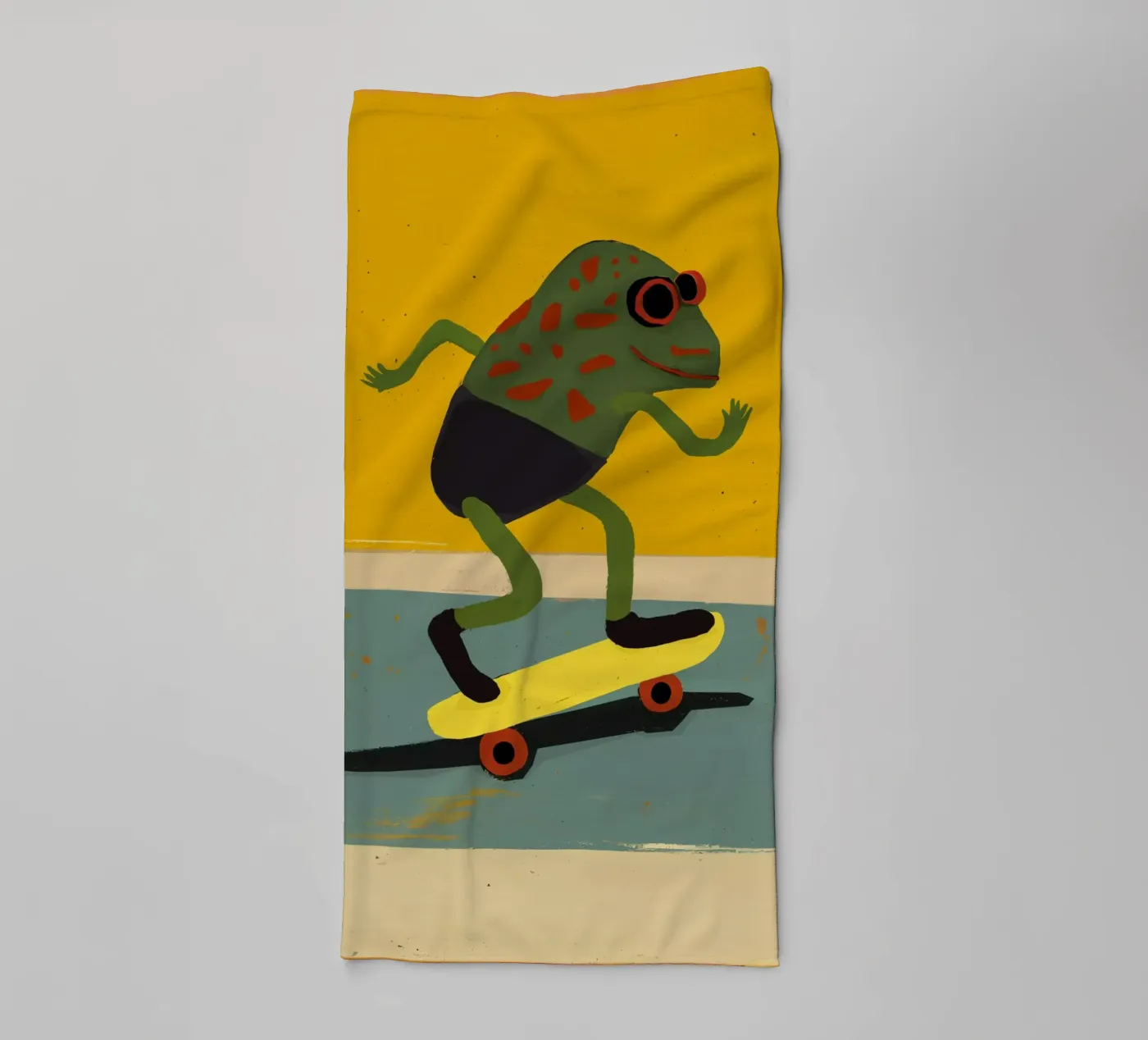 Skating Frog badhanddoek van treechild
