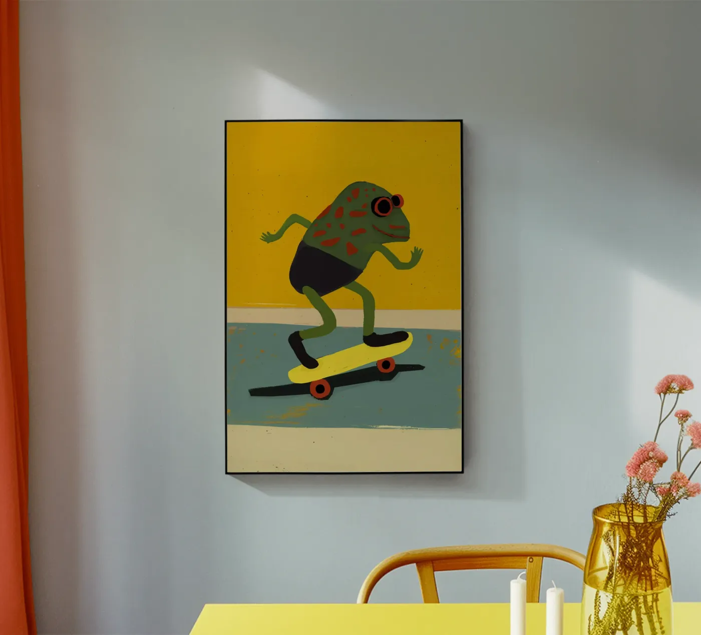 Skating Frog Acryl-Glas von treechild