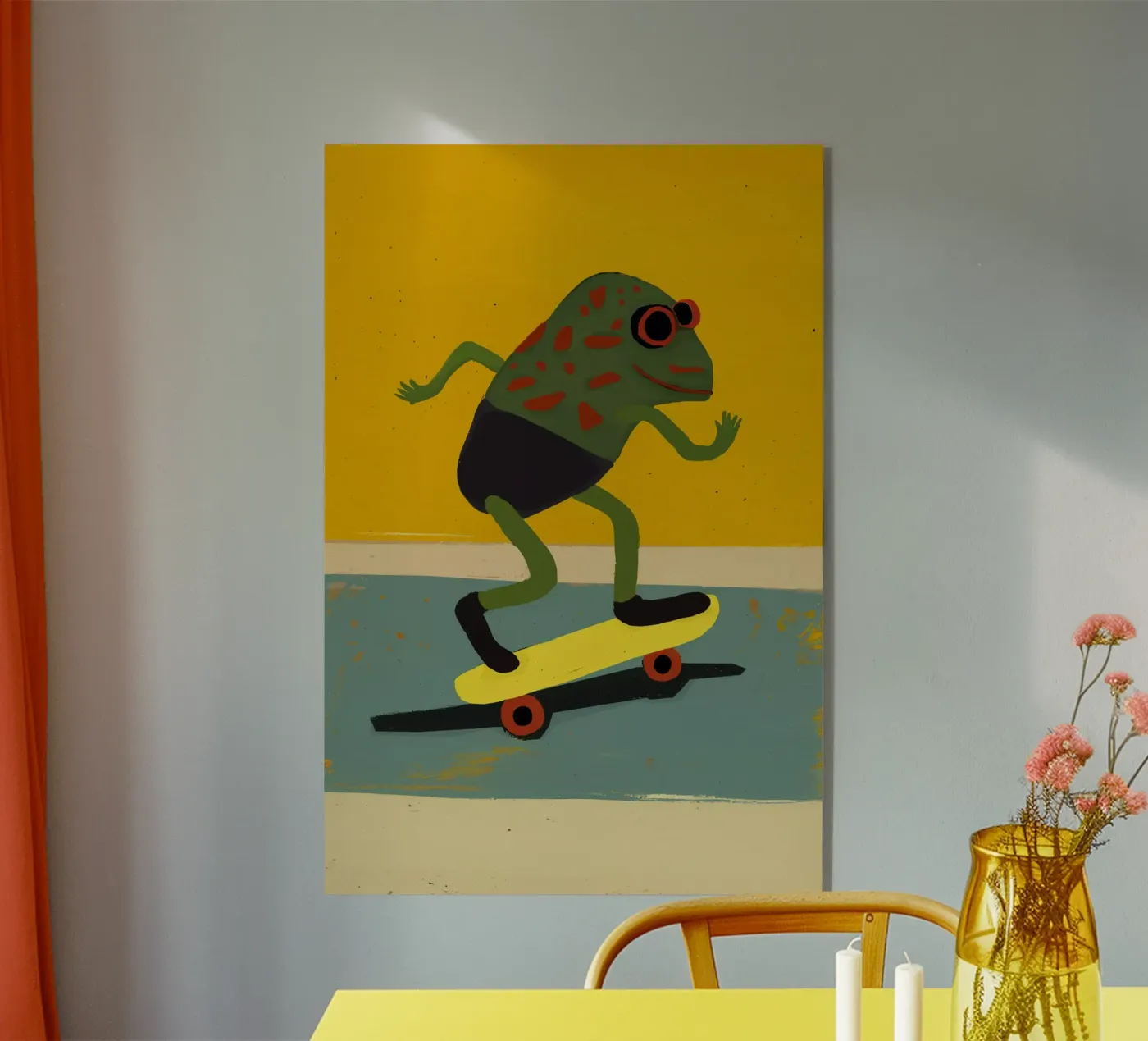 Skating Frog Acryl-Glas von treechild