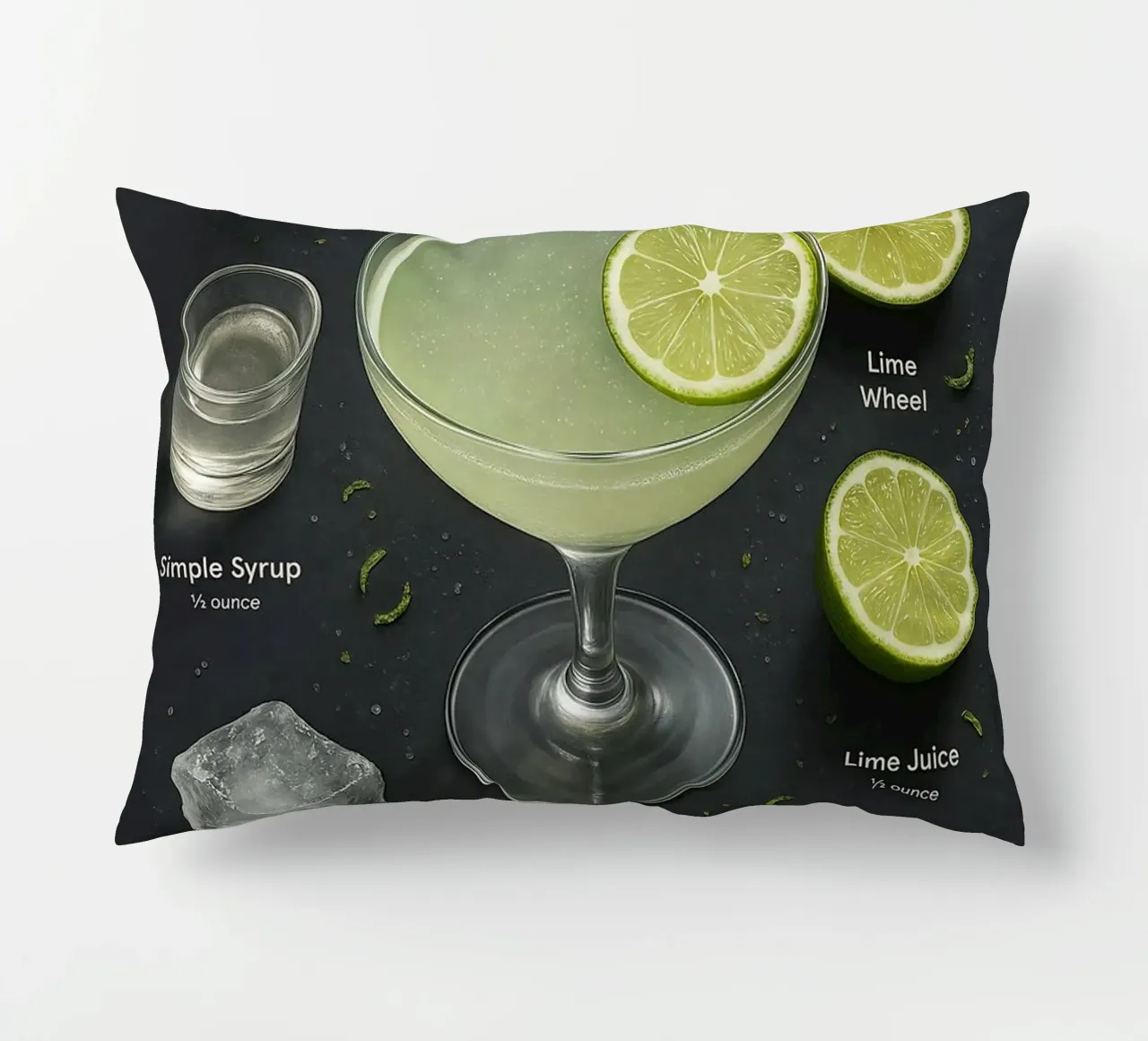 Poster per cocktail Gimlet - Gin e Lime Classico minimale cuscino da mesa