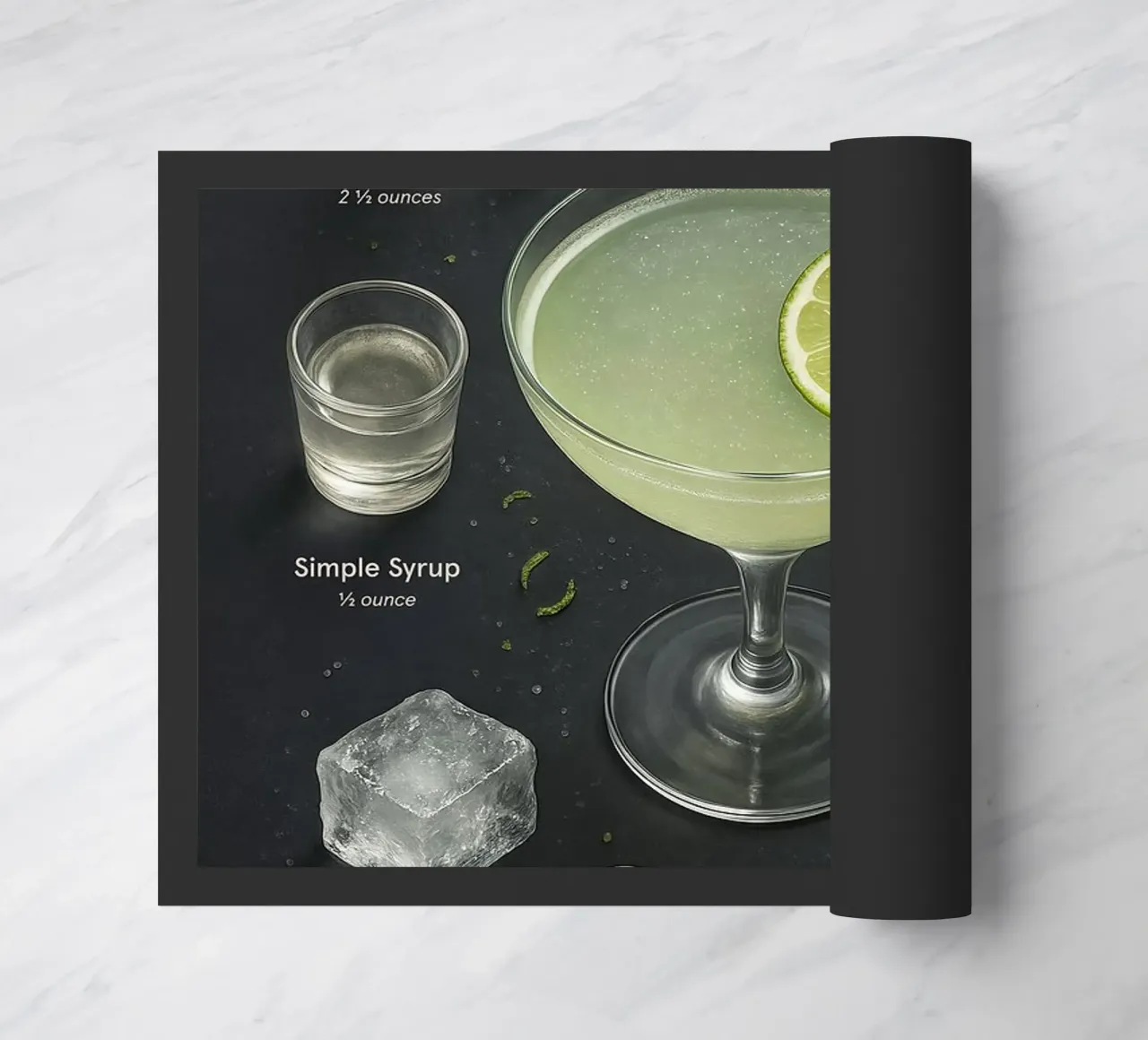 Poster per cocktail Gimlet - Gin e Lime Classico minimale zerbino da mesa