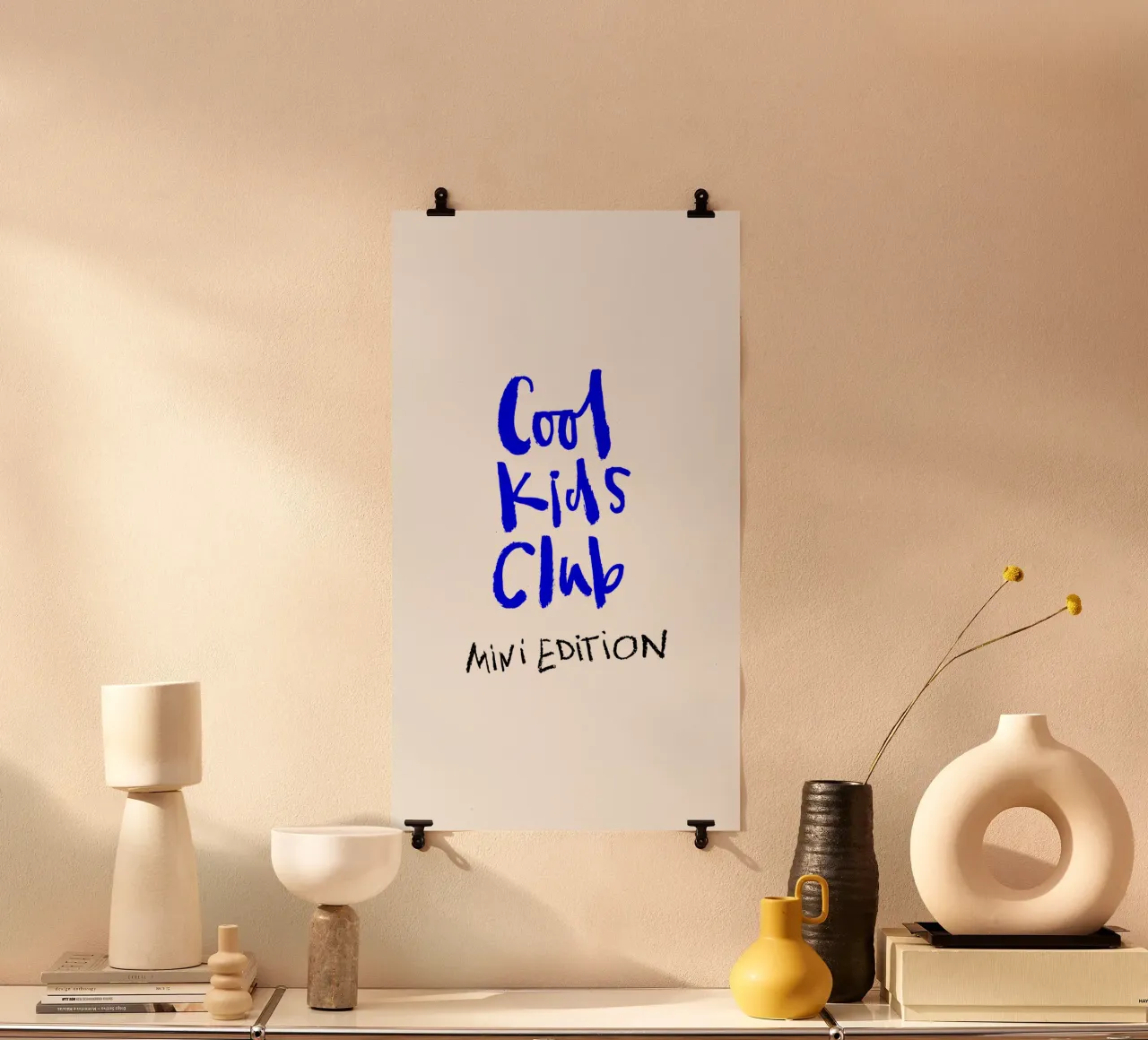 Cool Kids club - Mini Edition poster con telaio in legno da Brushmeetspaper