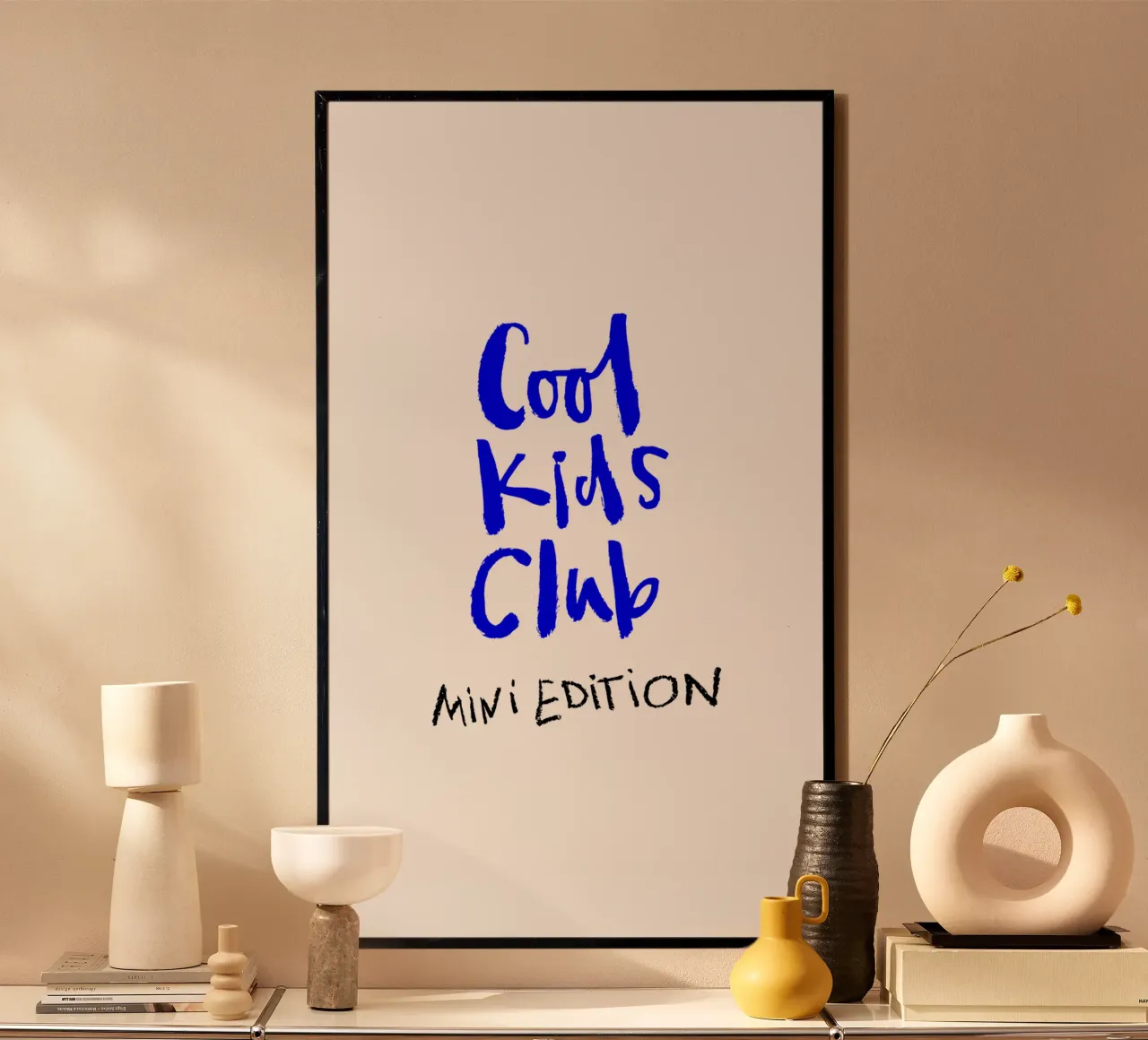 Cool Kids club - Mini Edition poster con telaio in legno da Brushmeetspaper