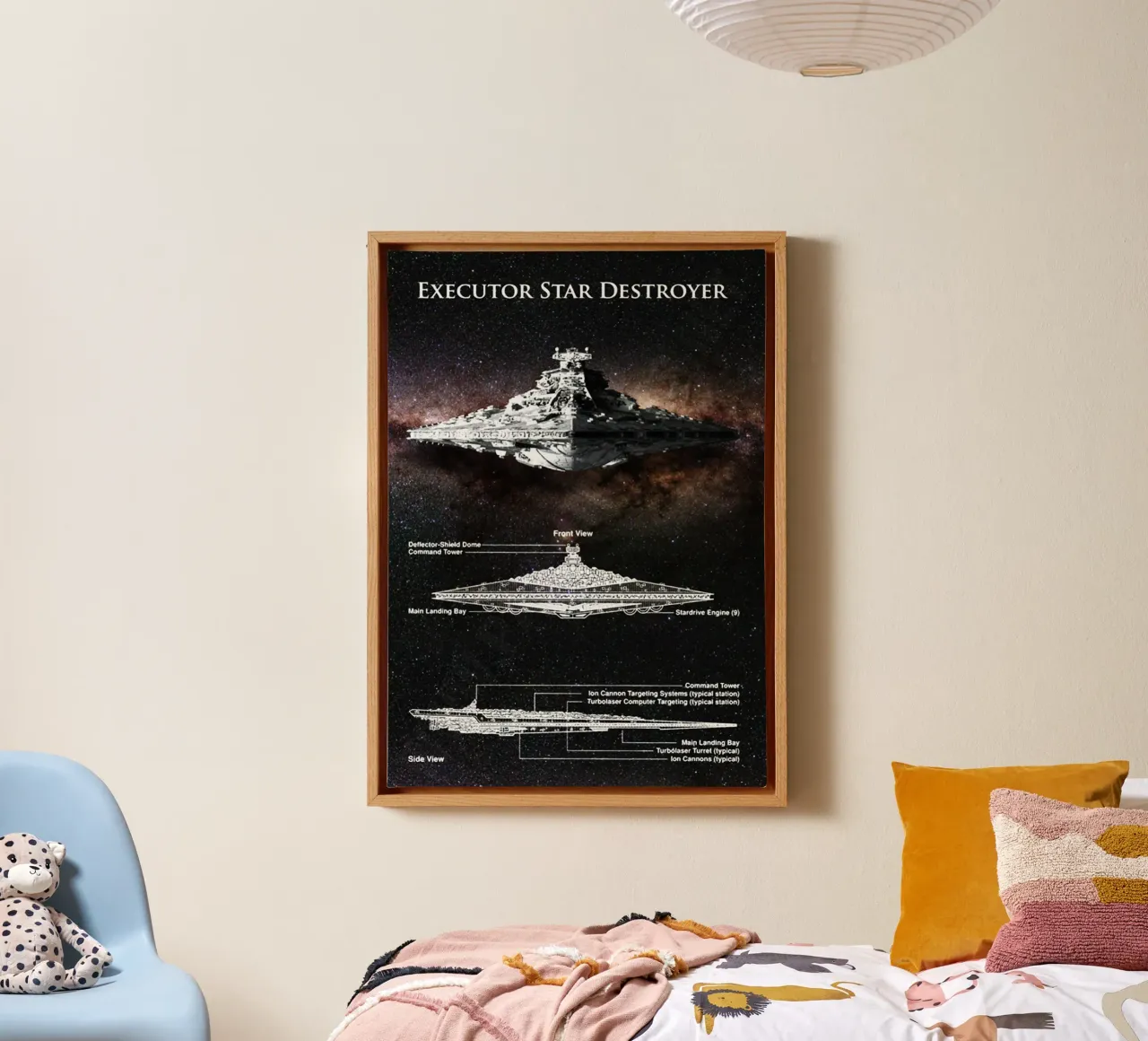 Maglietta classica The Executor Star Destroyer tela con Cornice a cassetta da jamsa_ve