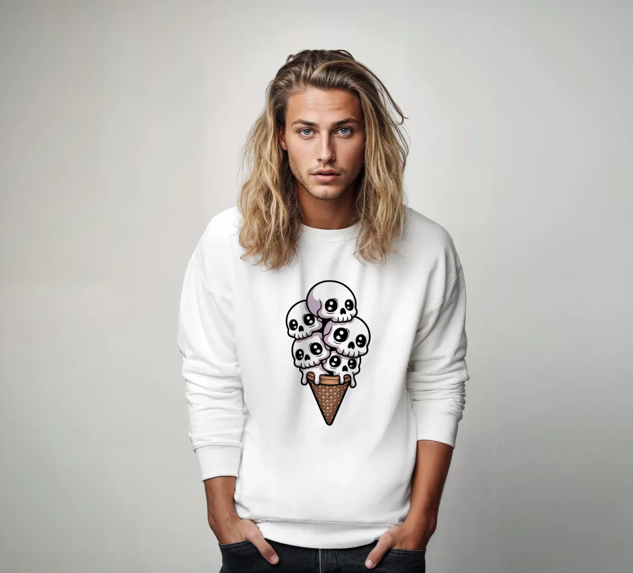 Skull Ice Cream felpa da Sasyall Graphics