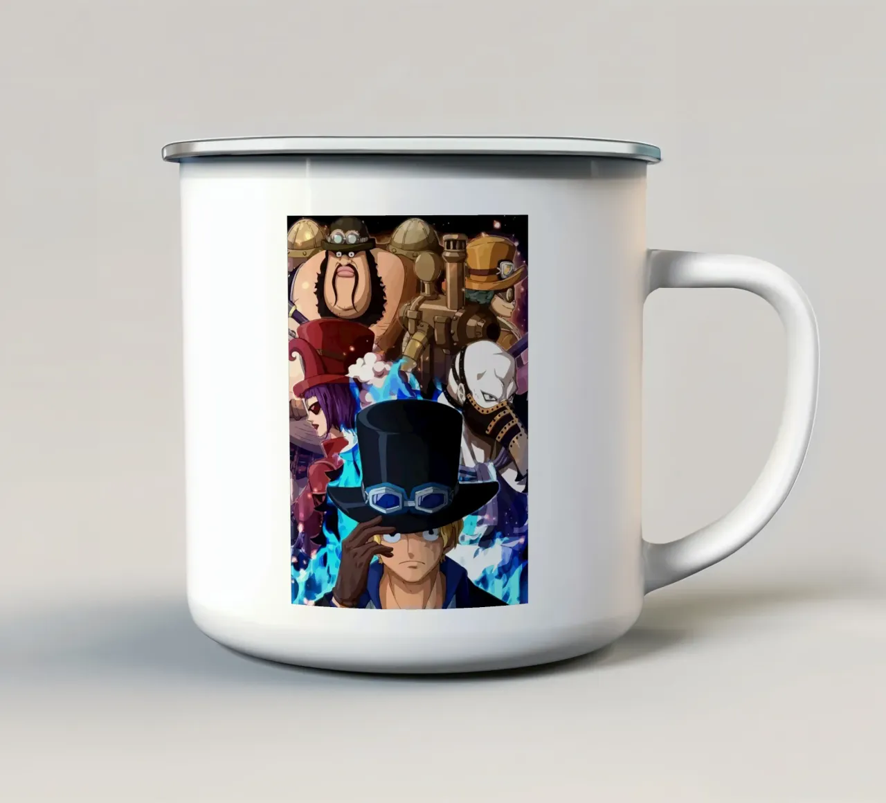 Sabo The Revolusioner tazza in smalto da Dumery Art