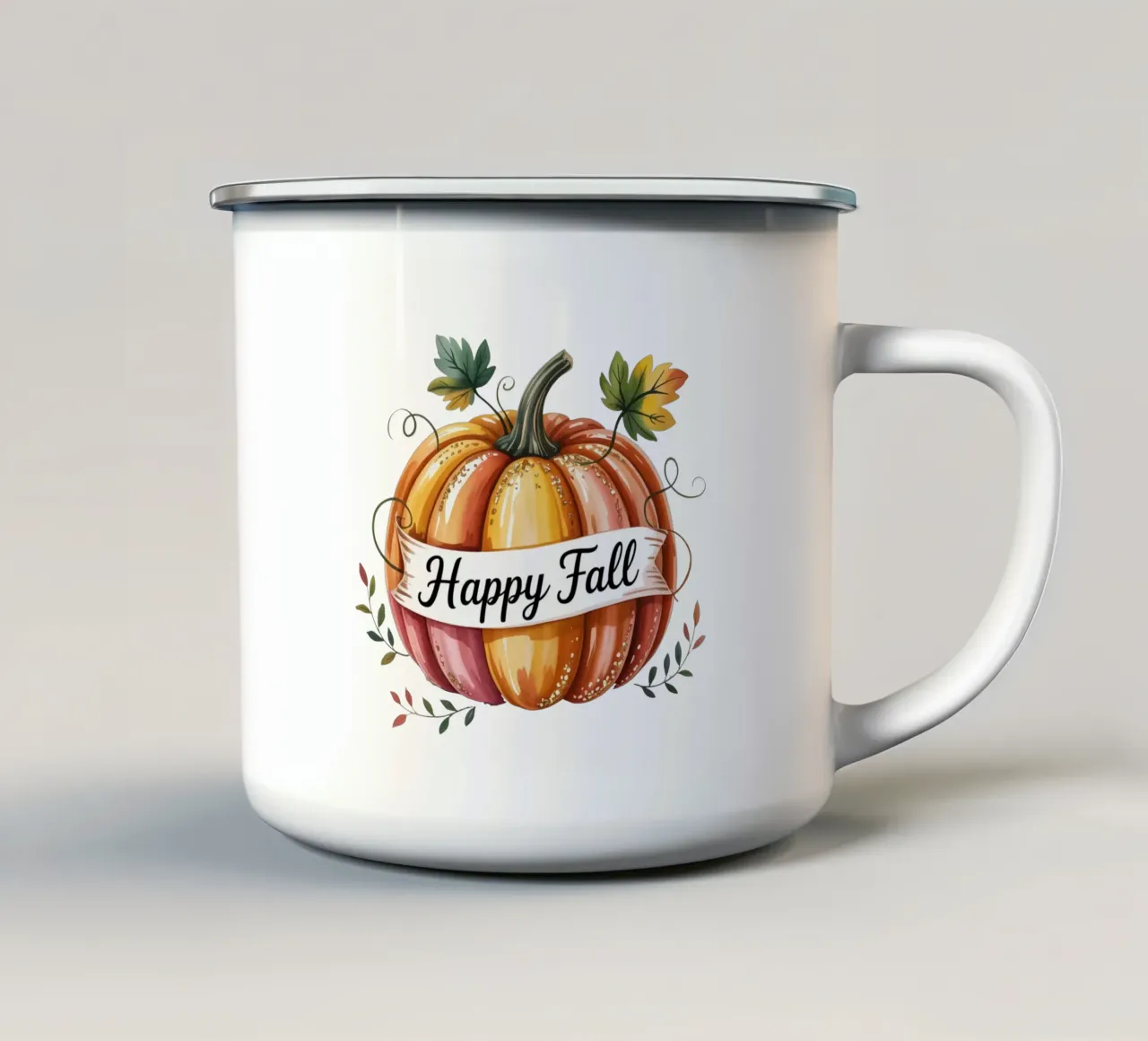 Buon autunno tazza in smalto da Sasyall Graphics
