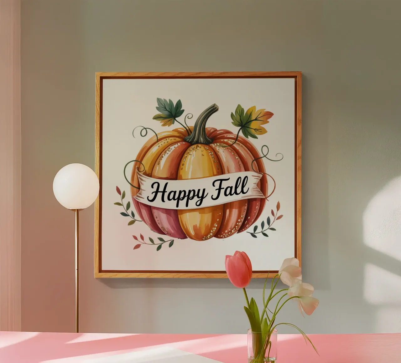 Happy Fall acryl van Sasyall Graphics
