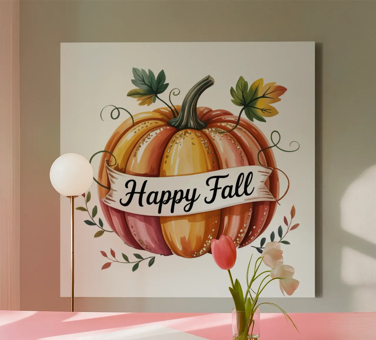 Buon autunno tela con Cornice a cassetta da Sasyall Graphics