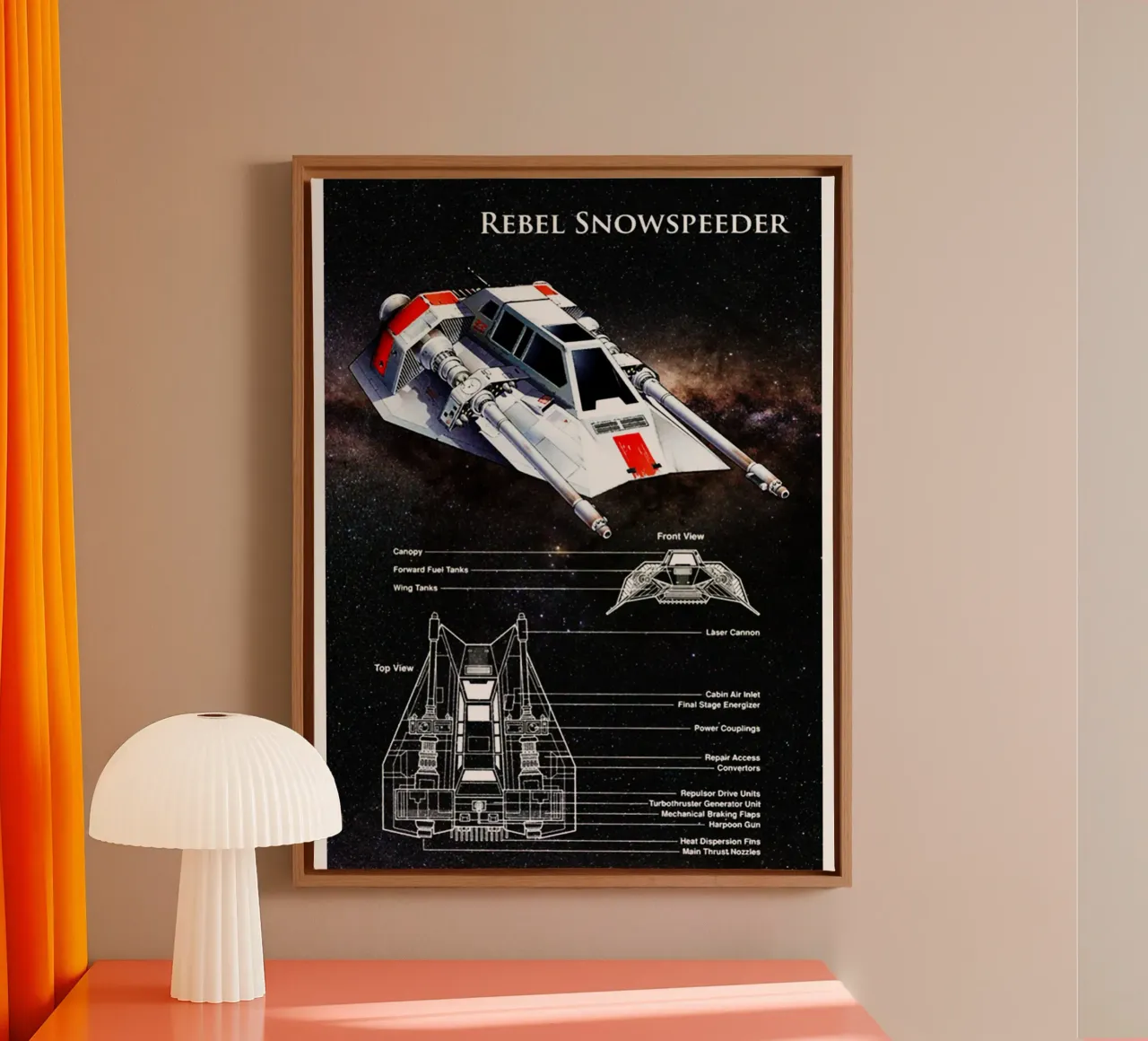Maglietta classica Rebel Snowspeeder tela con Cornice a cassetta da jamsa_ve