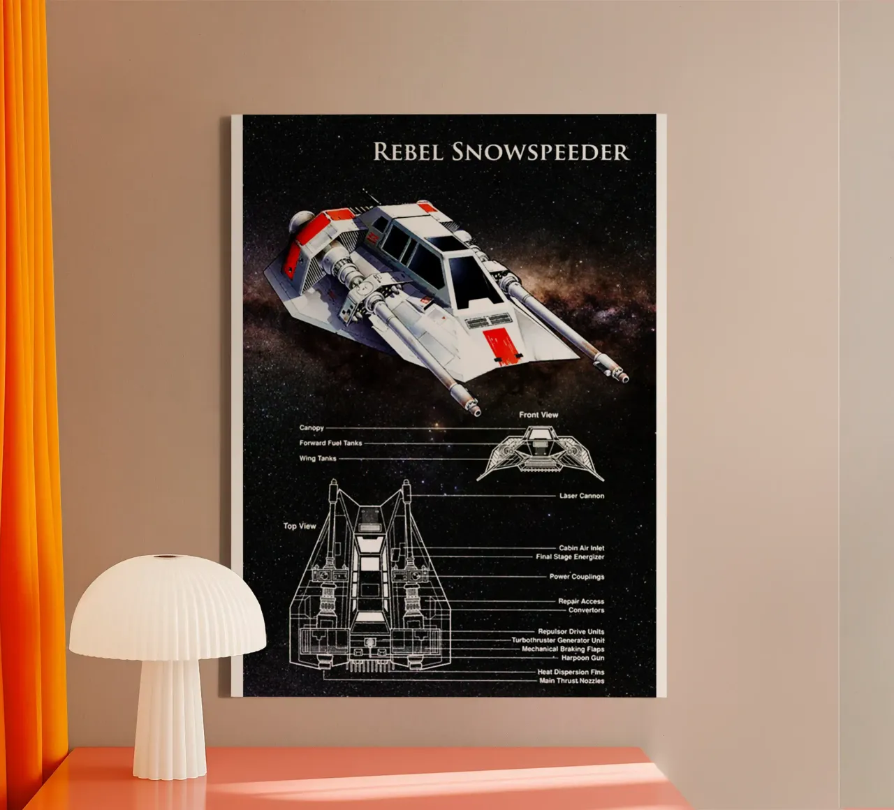 Maglietta classica Rebel Snowspeeder tela con Cornice a cassetta da jamsa_ve