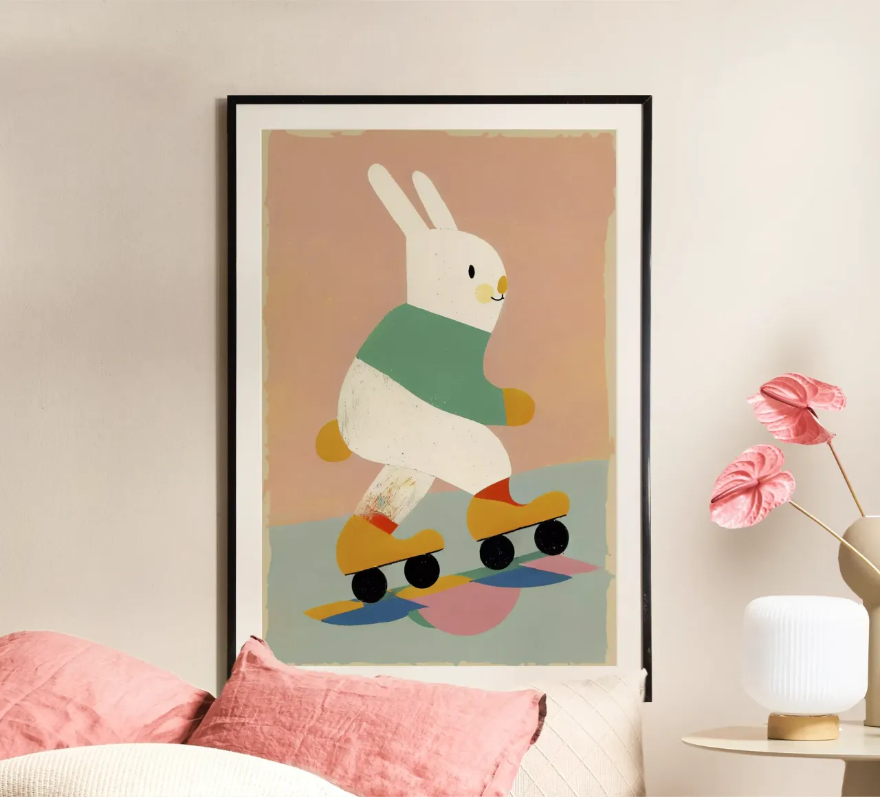 Skating Bunny No 2 carta hahnemühle da treechild