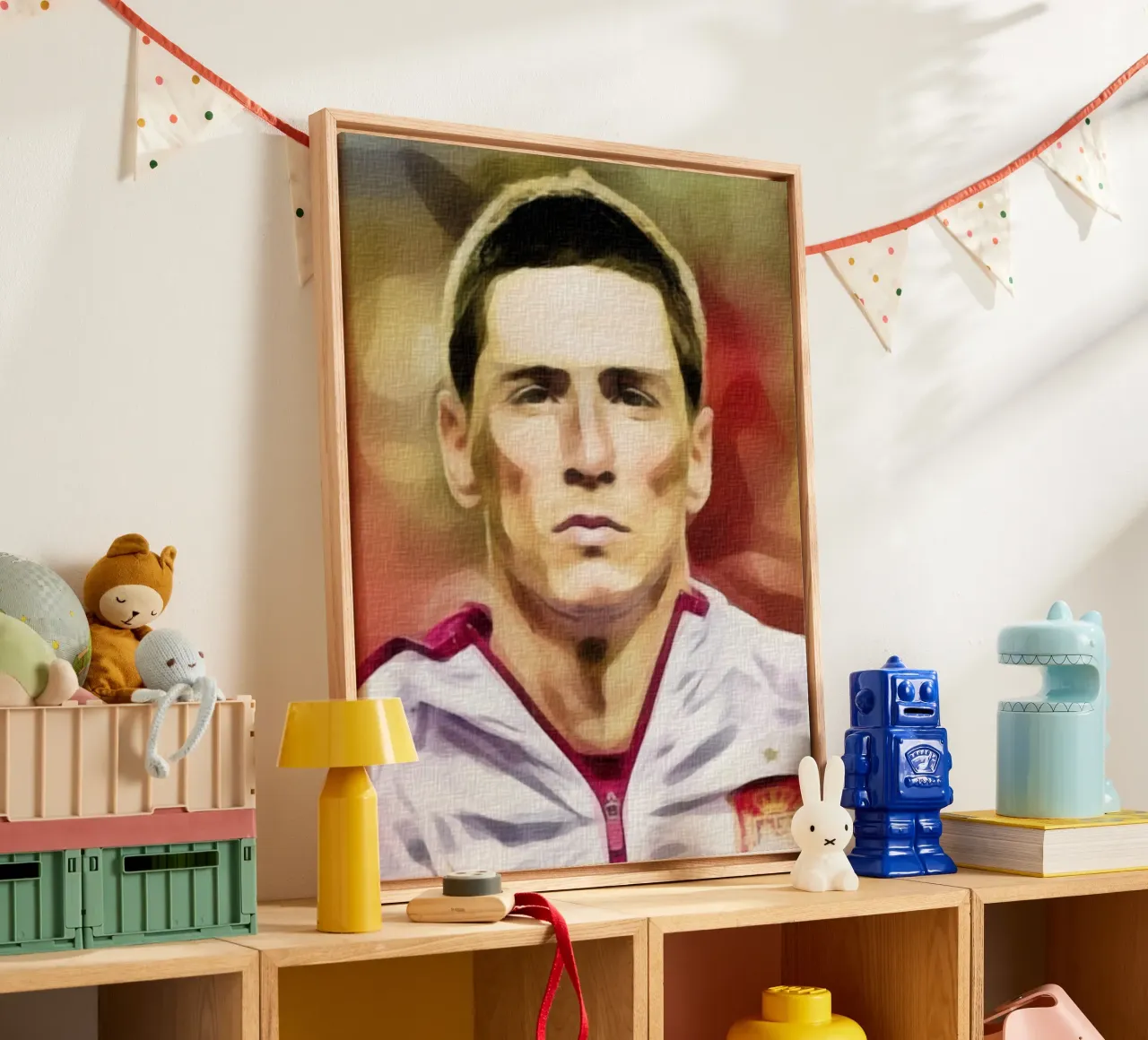 Fernando Torres in nationale ploeg Spanje canvas met Baklijst van dan band