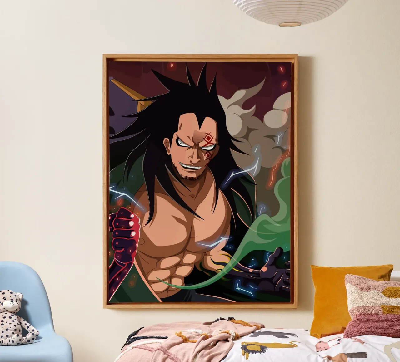 Monkey D Dragon tela con Cornice a cassetta da Dumery Art
