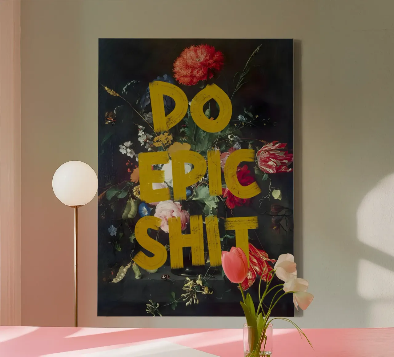DO EPIC SHIT tela con Cornice a cassetta da Type & Tape