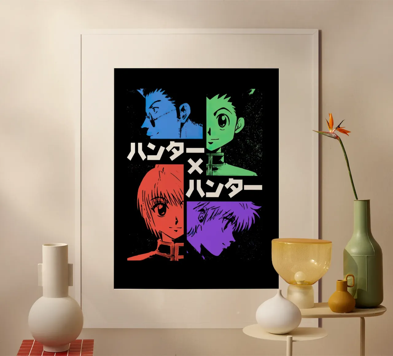 Hunter X Hunter poster con telaio in alluminio da Dumery Art