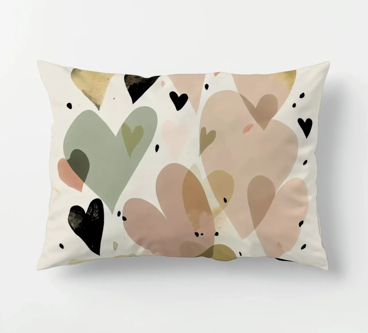 Pastel Hearts decorative cushion by treechild