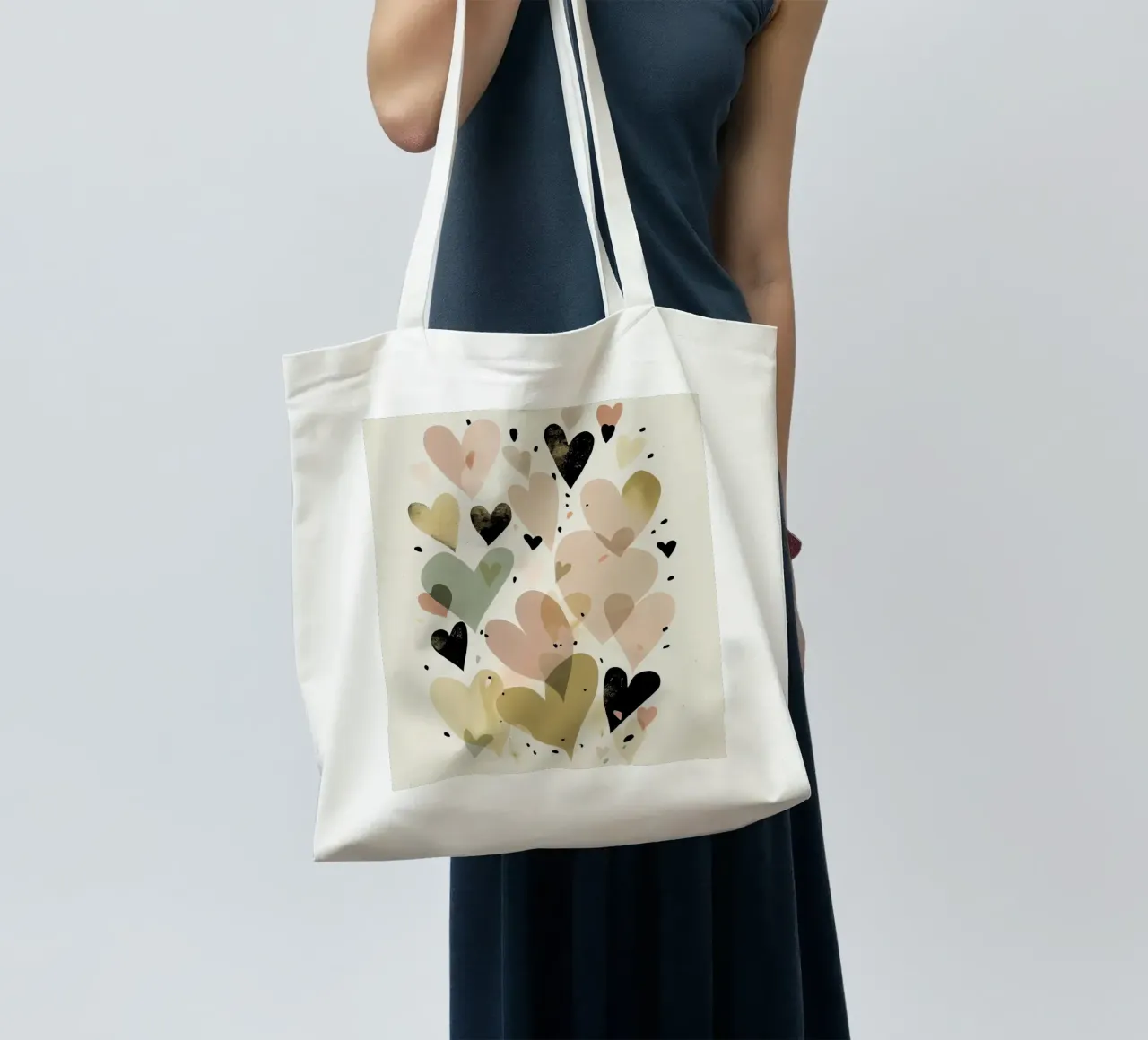Pastel Hearts tote bag by treechild