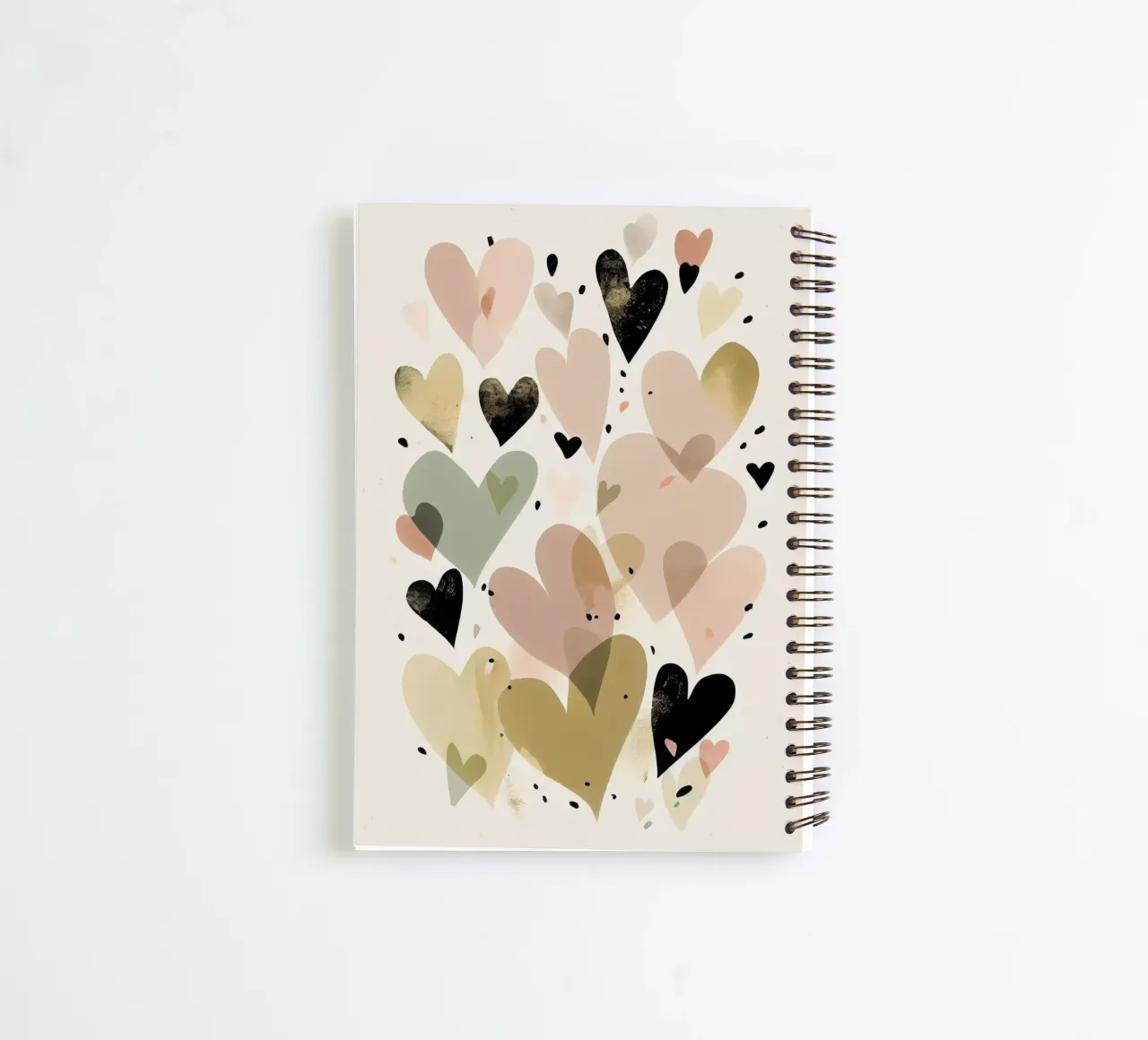 Pastel Hearts spiral notebook by treechild