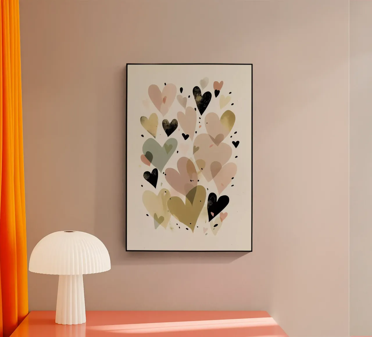 Pastel Hearts acrylic glass by treechild