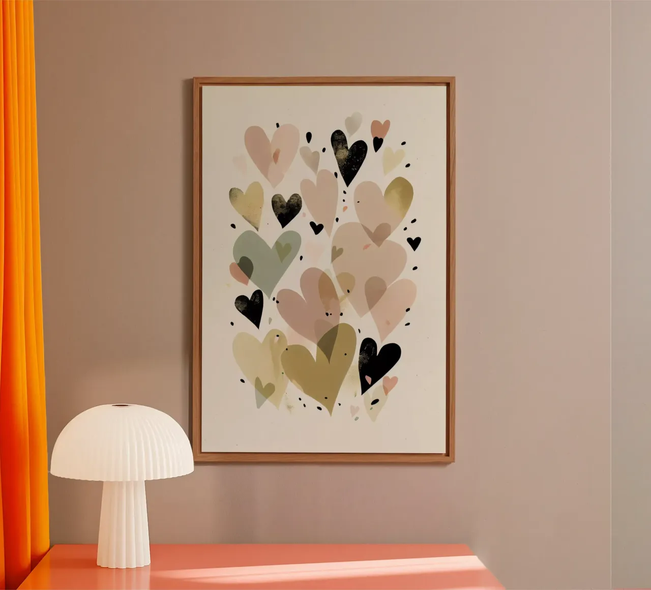 Pastel Hearts alu-dibond by treechild