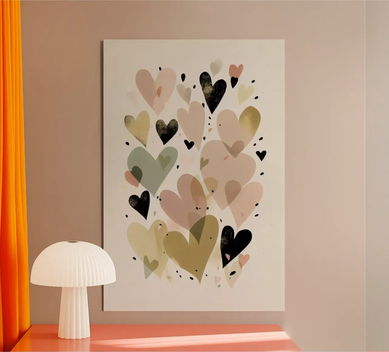 Pastel Hearts alu-dibond by treechild