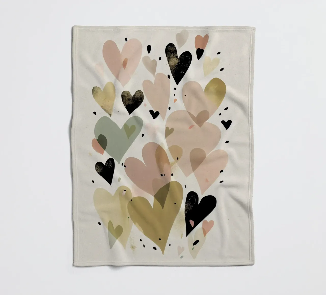 Pastel Hearts fleece blanket by treechild