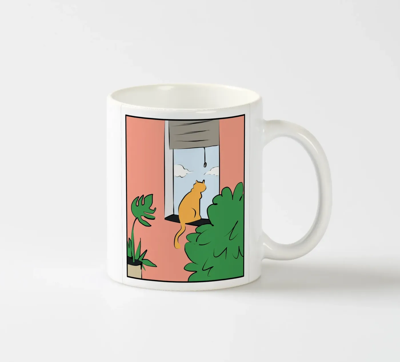 Cat studio ceramic mug by Little Dean