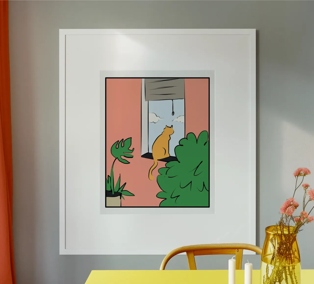 Kattenatelier poster van Little Dean