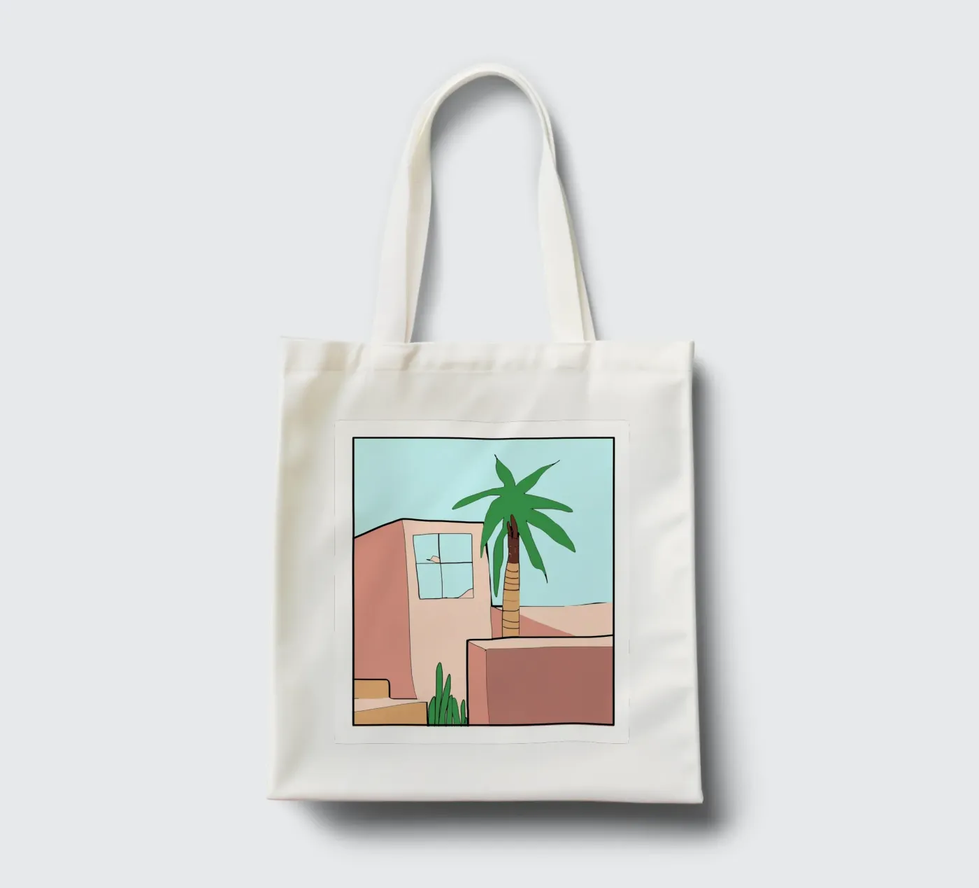 Marokkaans gebouw jute draagtas van Little Dean