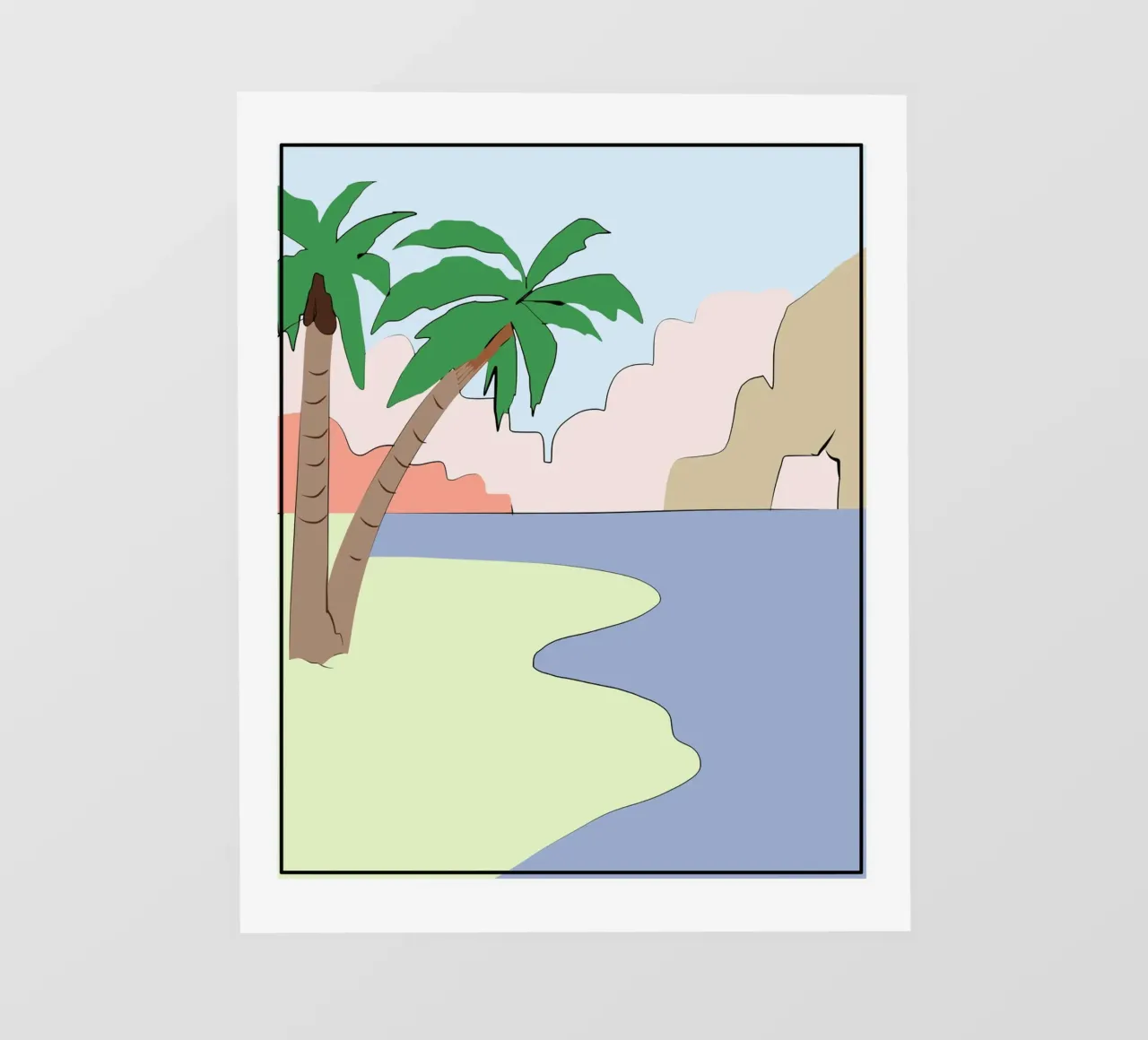 Spiaggia di palme telo in pvc da Little Dean