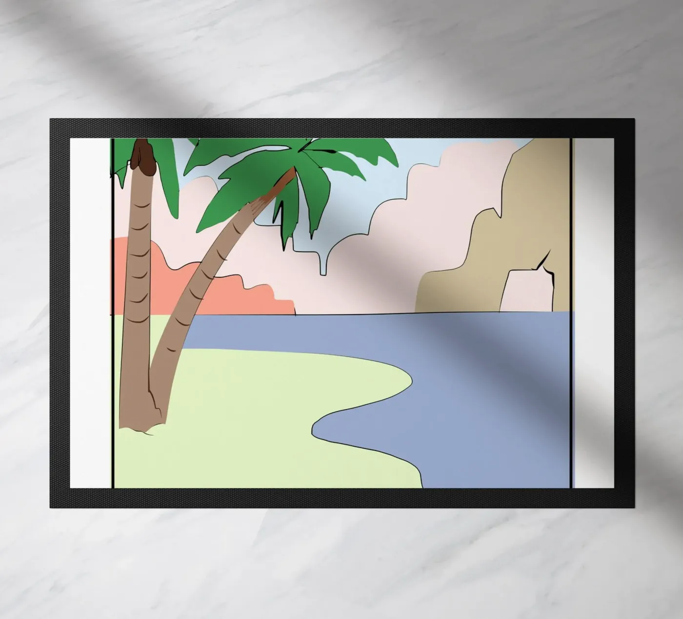 Palm beach doormat by Little Dean