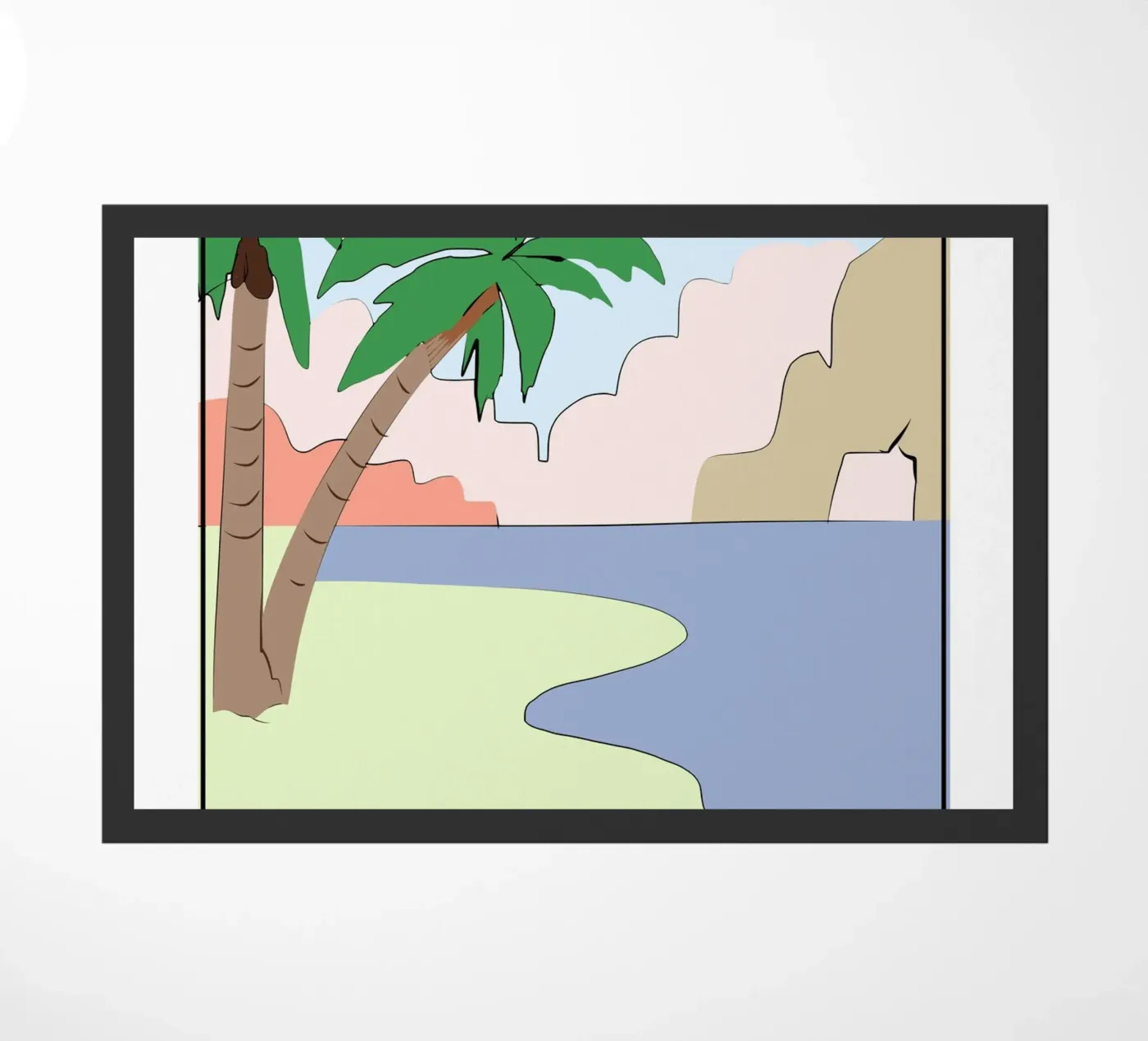 Palm beach doormat by Little Dean