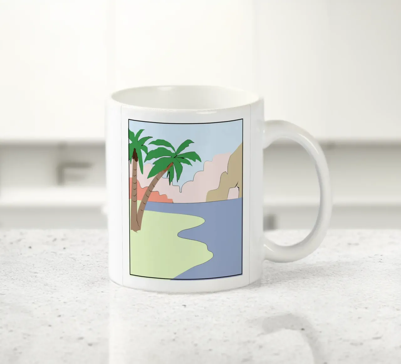 Spiaggia di palme tazza in ceramica da Little Dean
