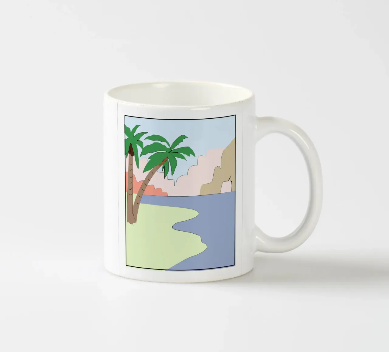 Spiaggia di palme tazza in ceramica da Little Dean