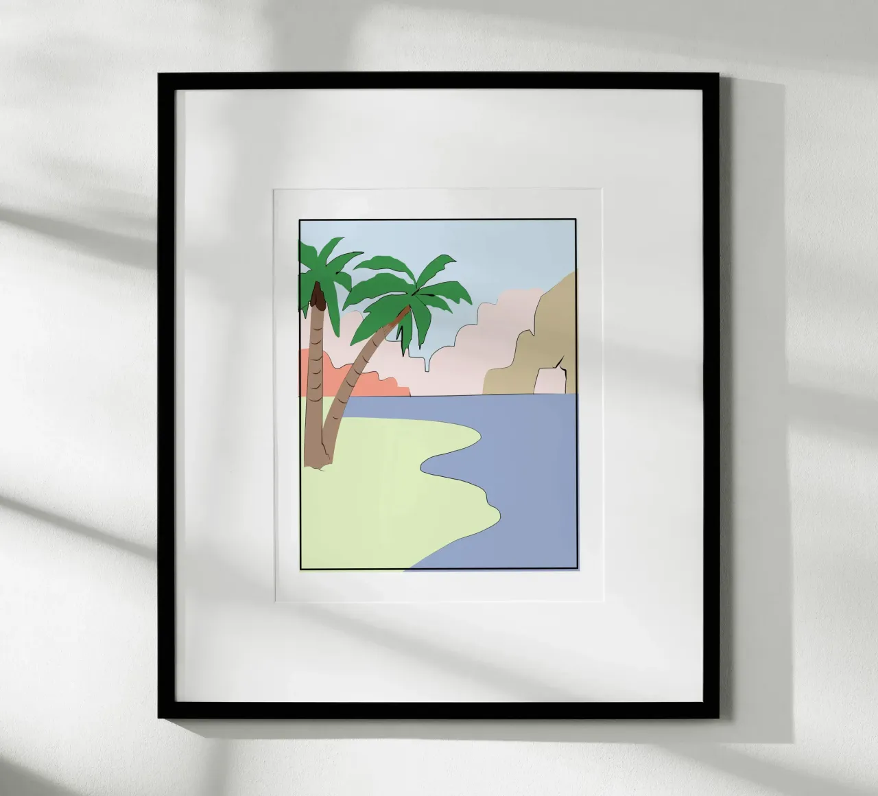 Spiaggia di palme poster da Little Dean