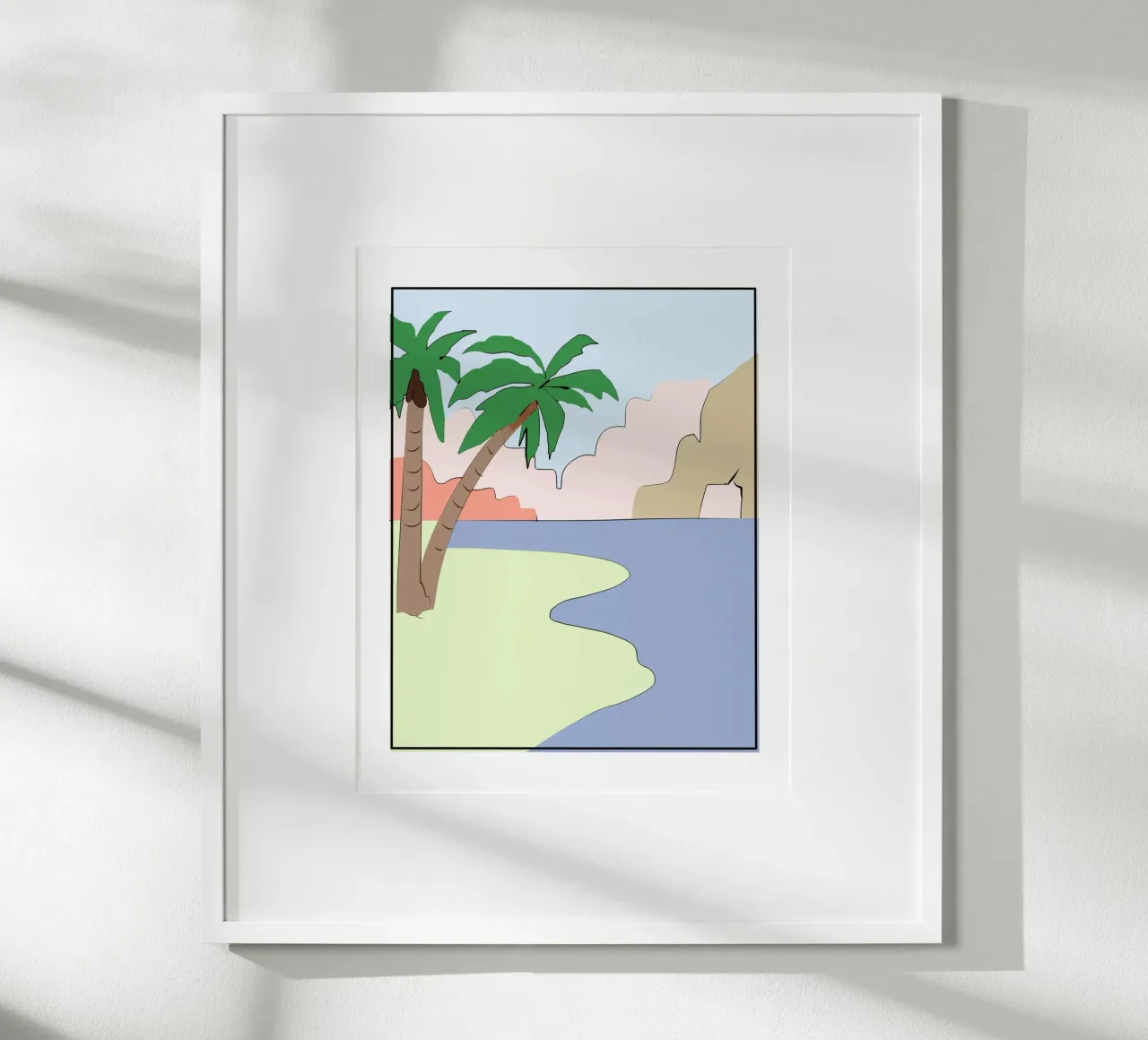Spiaggia di palme poster da Little Dean