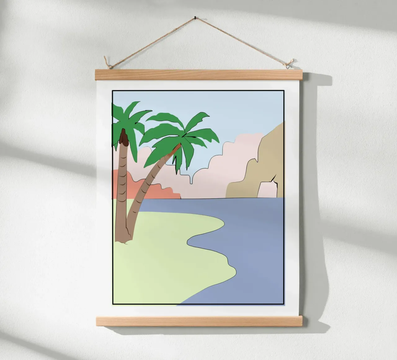 Spiaggia di palme poster da Little Dean