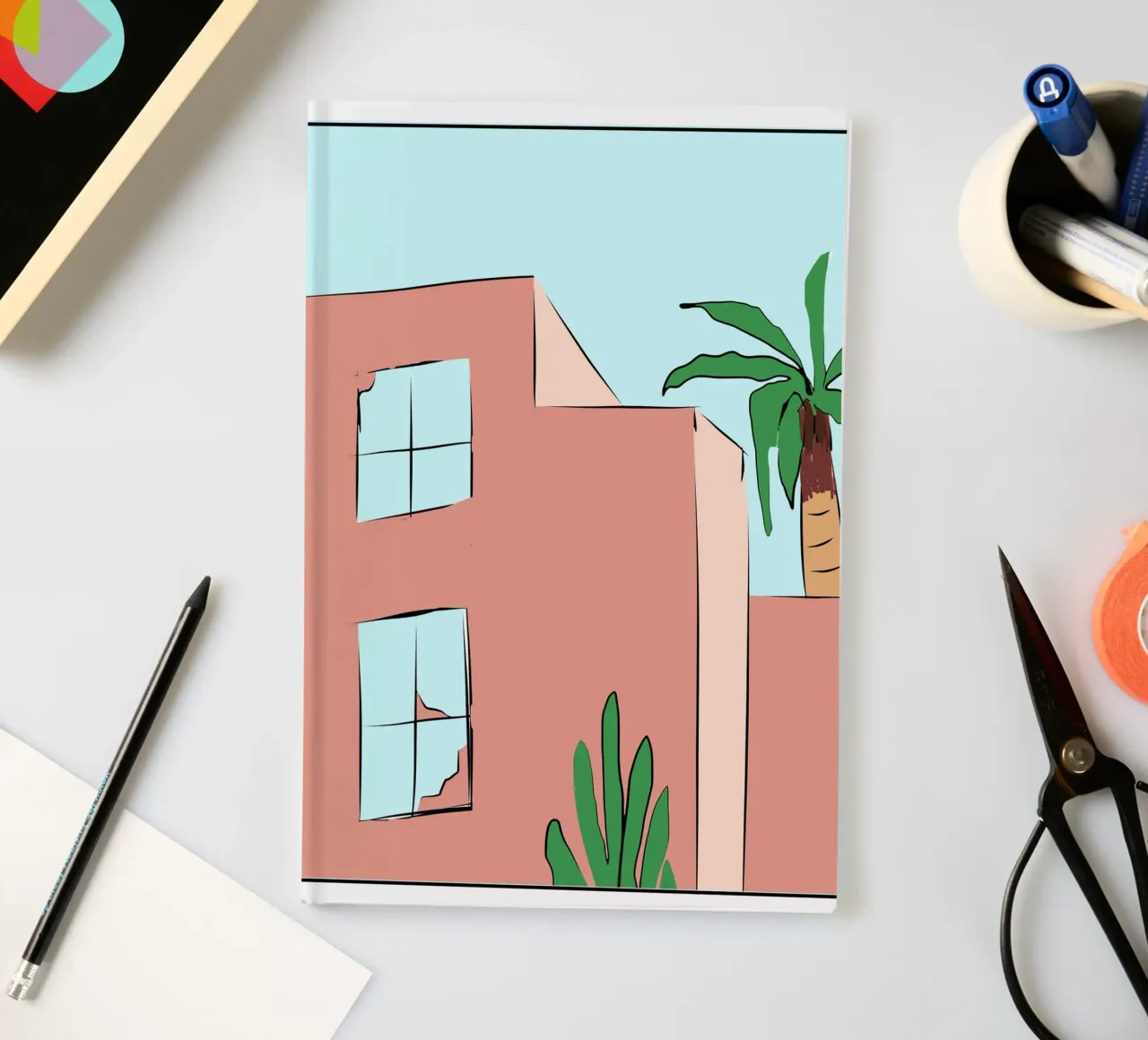 Moroccan building 02 notebook by Little Dean