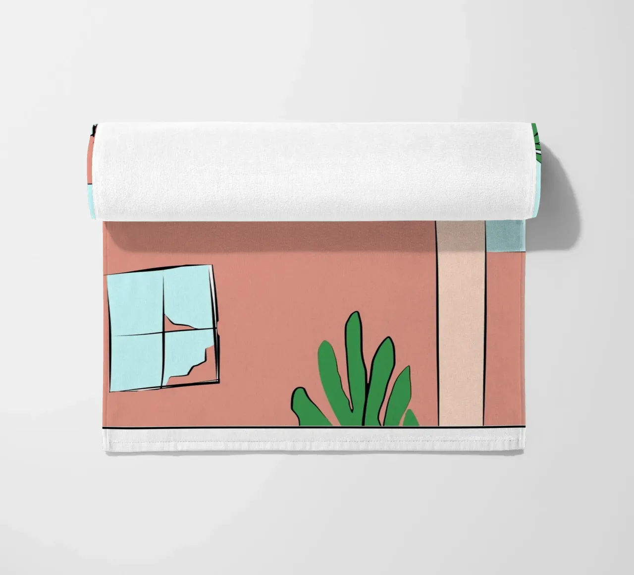 Marokkaans gebouw 02 strandhanddoek van Little Dean