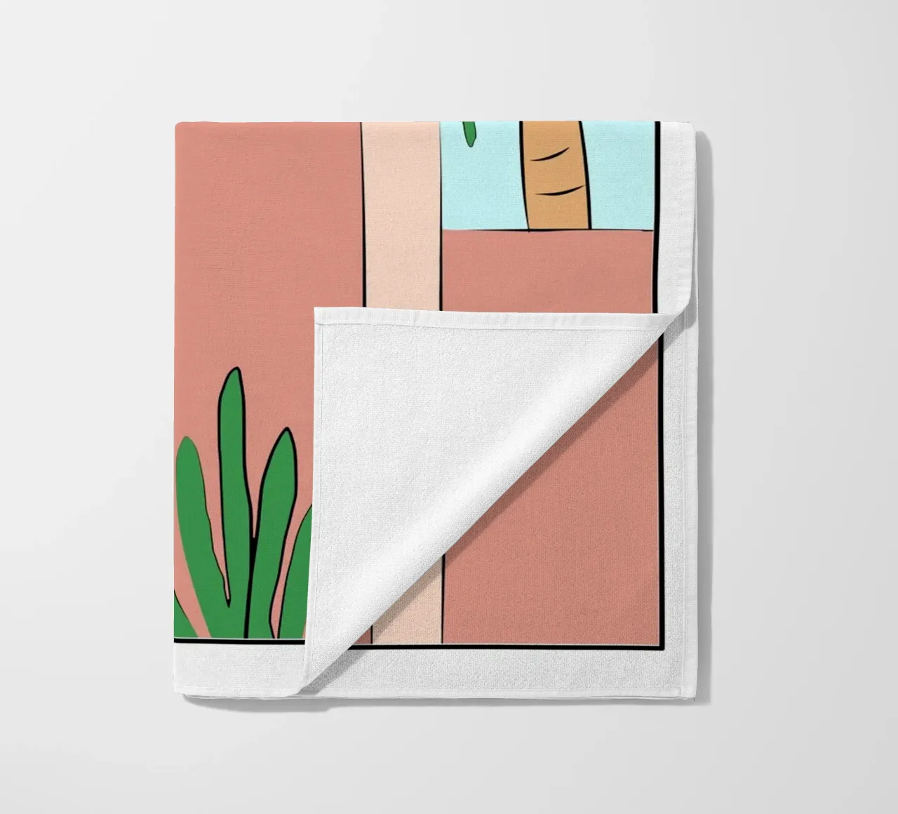 Marokkaans gebouw 02 strandhanddoek van Little Dean